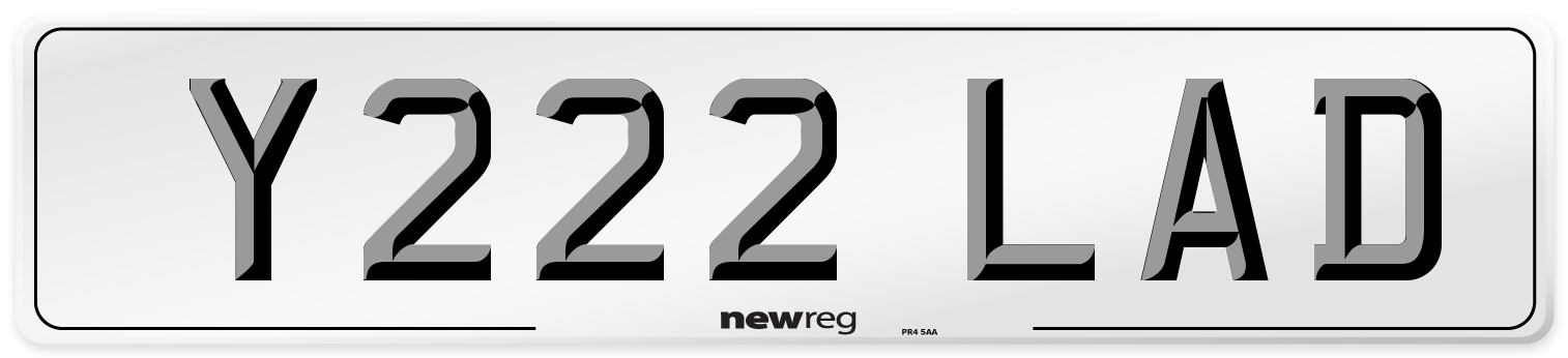 Y222 LAD Number Plate from New Reg